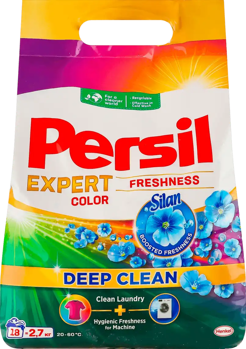Фото 1 - Пральний порошок Persil Deep Clean Expert Color Freshness Silan 2,7 кг