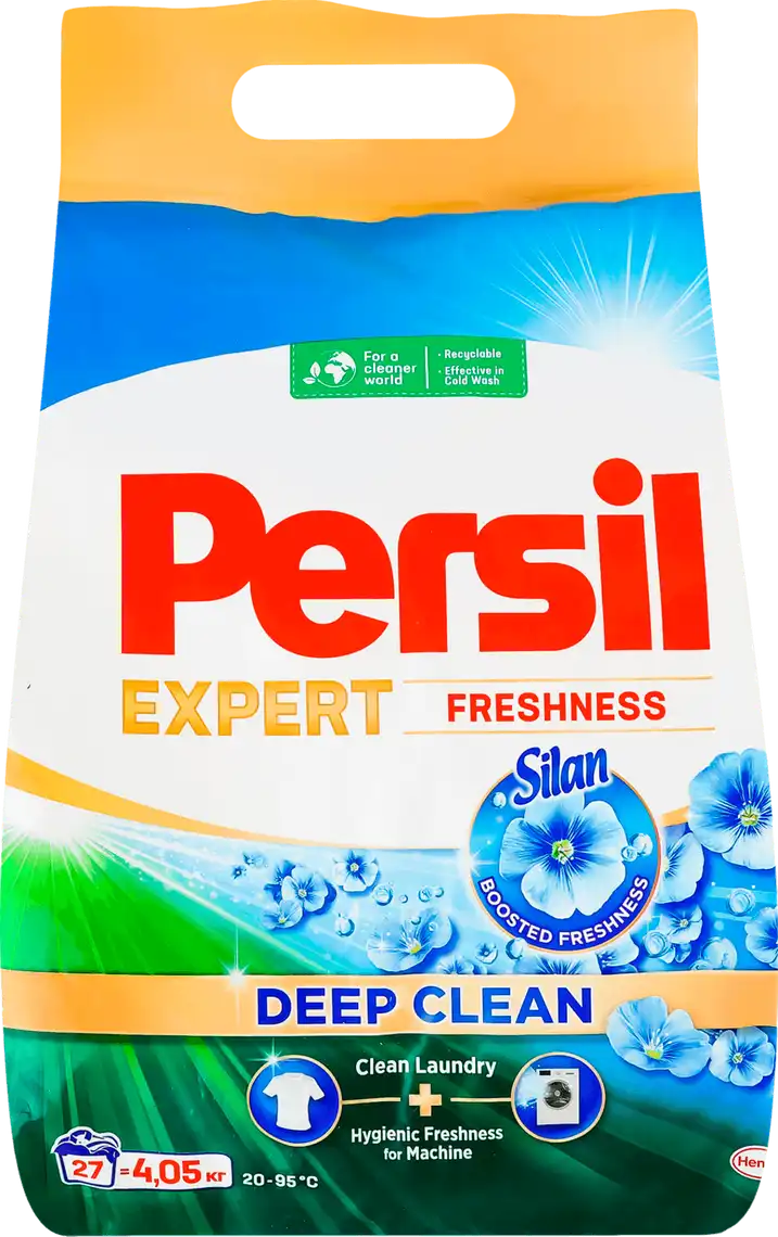 Фото 1 - Пральний порошок Persil Deep Clean Expert Freshness Silan 4.05 кг