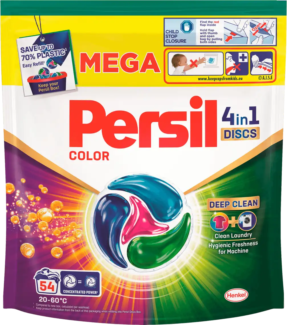 Фото 1 - Диски для прання Persil 4in1 Discs Color Deep Clean 54 шт