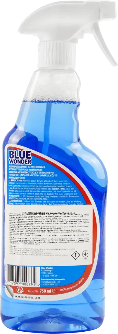 Фото 2 - Засіб для чищення універсальний Blue Wonder спрей 750 мл