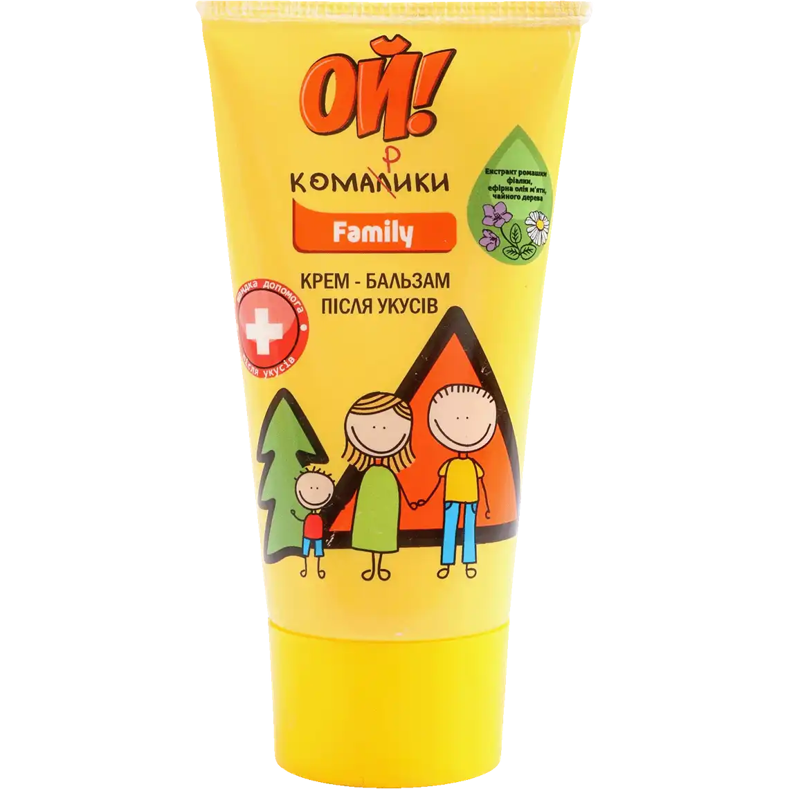 Фото 1 - Крем-бальзам після укусів Ой! Комарики Family 50 мл