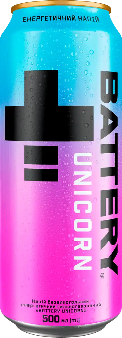 Фото 1 - Напій енергетичний Battery Unicorn 500 мл