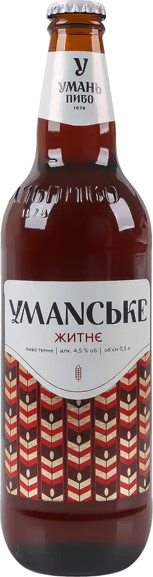 Фото 1 - Пиво Уманьпиво житне темне 500 мл