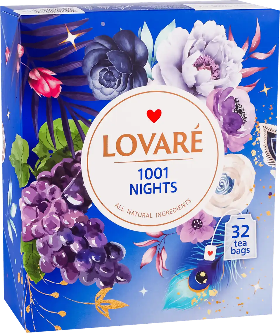 Фото 1 - Чай Lovare чорний 1001 ніч 32 шт по 2 г