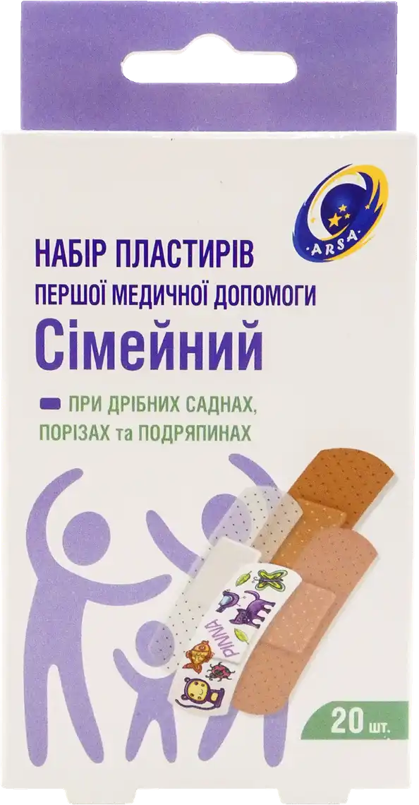 Фото 1 - Пластир Pinna Сімейний №20 першої медичної допомоги