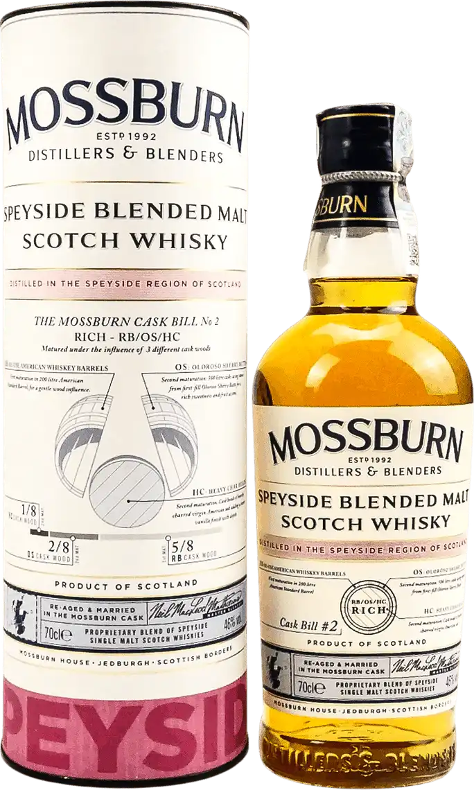 Фото 1 - Віскі Mossburn Speyside Blended Malt Scotch Whisky 46% 0,7 л