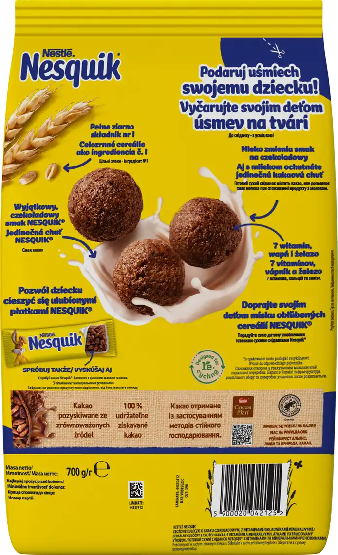 Фото 2 - Готовий сухий сніданок Nesquik з вітамінами та мінеральними речовинами 700 г