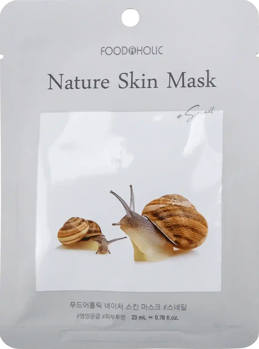 Фото 1 - Маска для обличчя Food a Holic Nature Skin тканинна з муцином равлика 23 мл