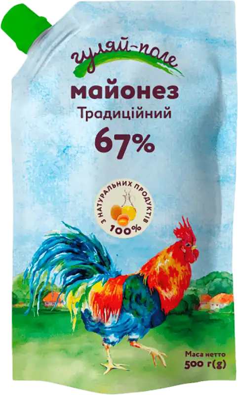 Фото 1 - Майонез Гуляй-поле Традиційний 67% 500 г
