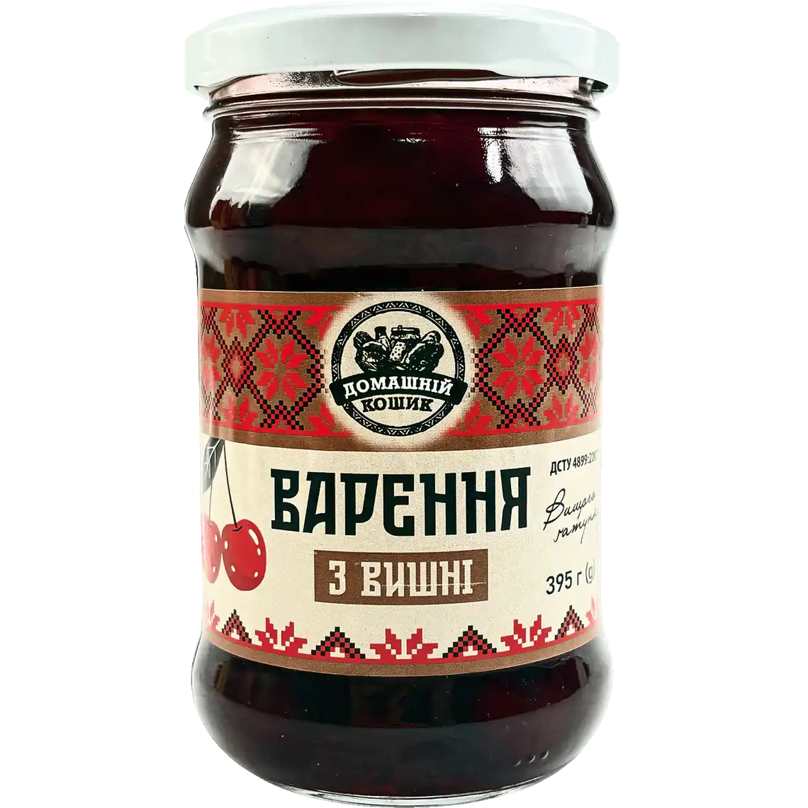 Фото 1 - Варення вишневе Домашній кошик 395 г