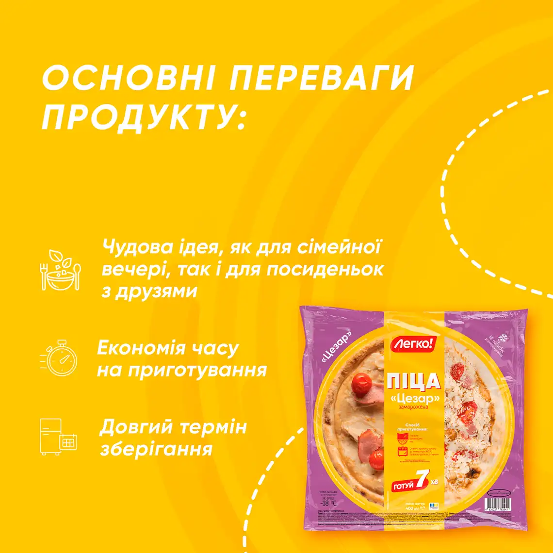 Фото 3 - Піца Легко! Цезар з куркою заморожена 400 г