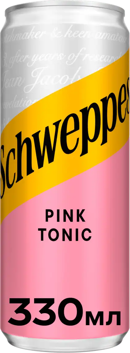 Фото 1 - Напій Schweppes Pink Tonic сильногазований 330 мл