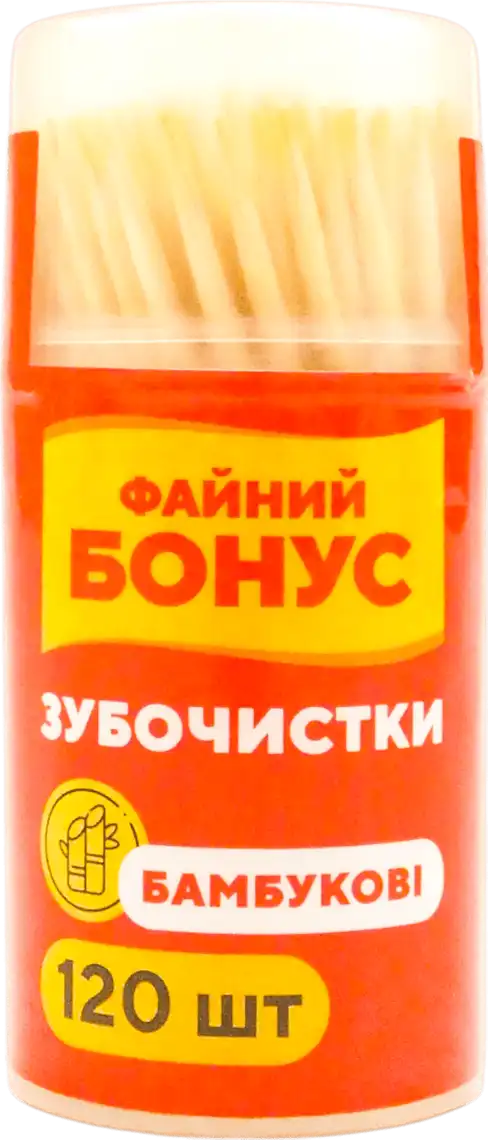 Фото 1 - Зубочистки бамбукові Файний бонус 120 шт