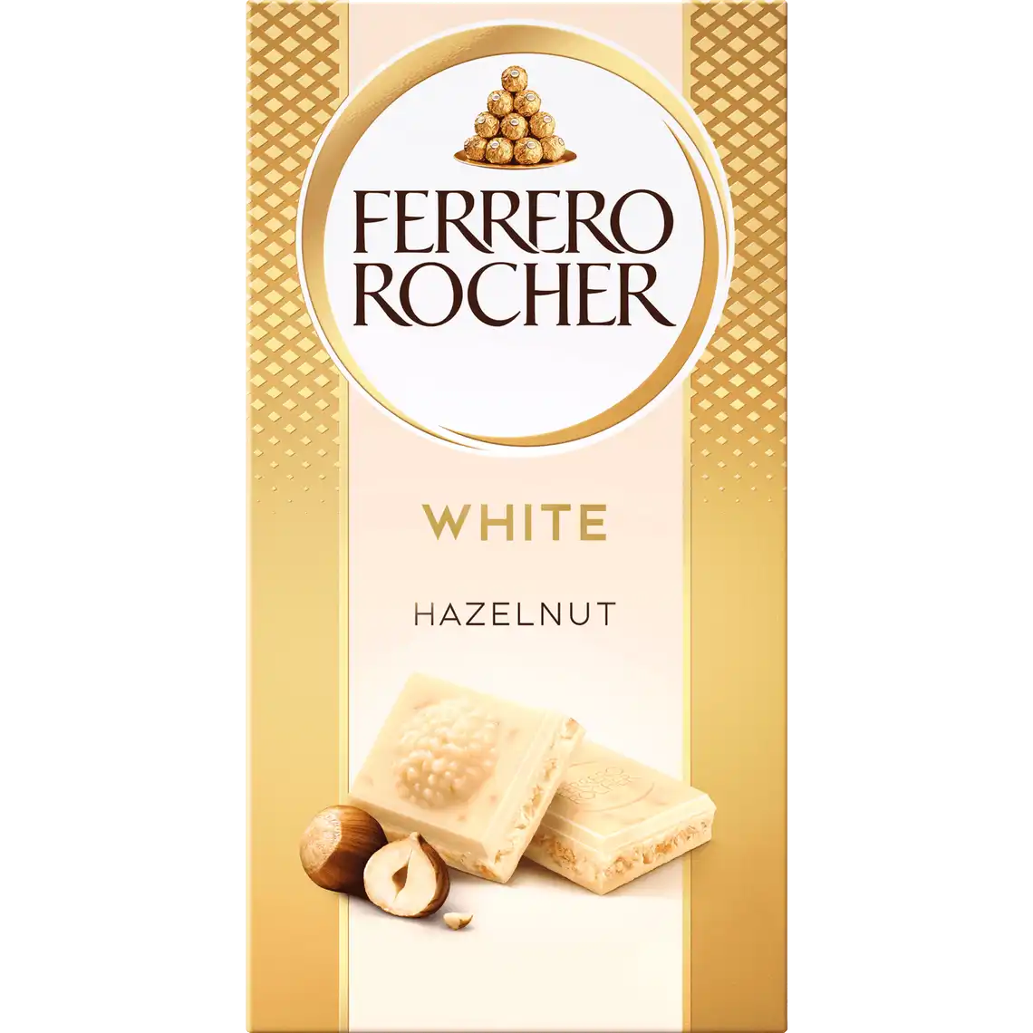 Фото 1 - Шоколад Ferrero Rocher білий з лісовим горіхом 90 г