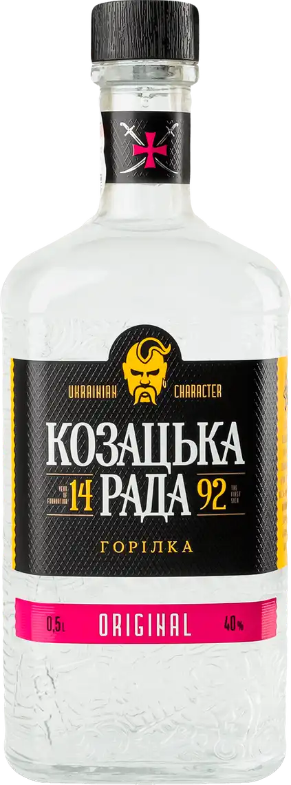 Фото 1 - Горілка Козацька Рада Оригінальна 40% 0,5 л