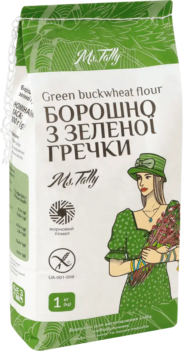 Фото 2 - Борошно з зеленої гречки Ms.Tally без глютену 1 кг
