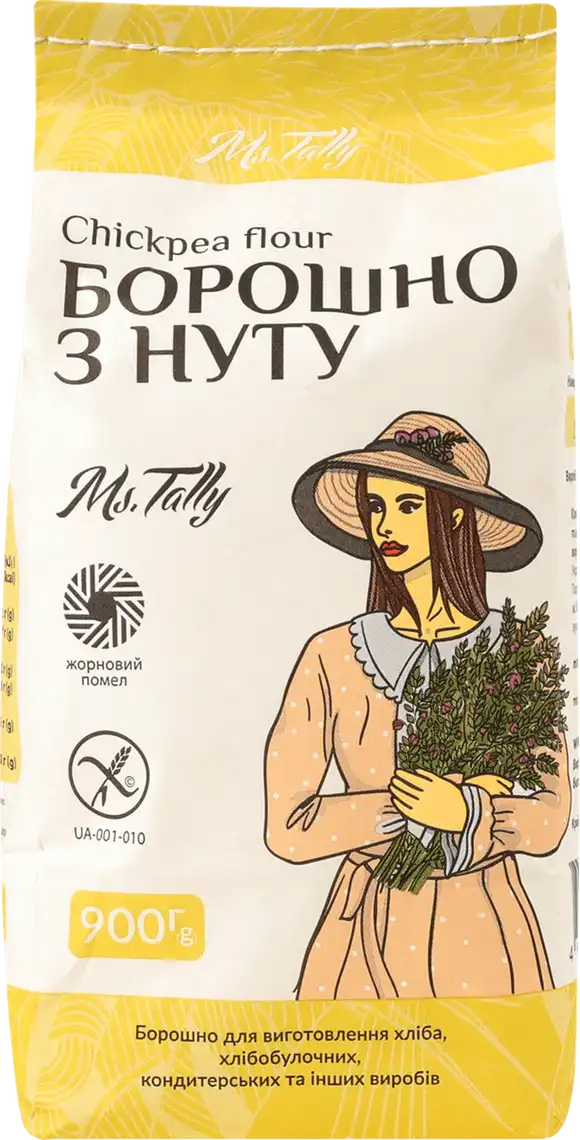 Фото 1 - Борошно з нуту Ms.Tally без глютену 900 г