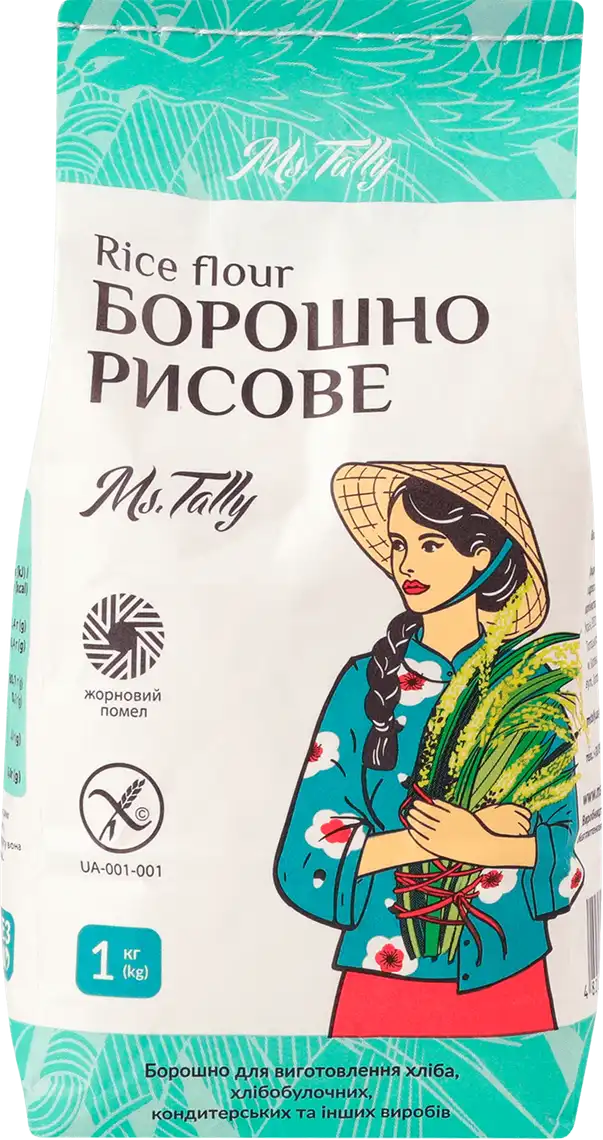 Фото 1 - Борошно рисове Ms.Tally без глютену 1 кг
