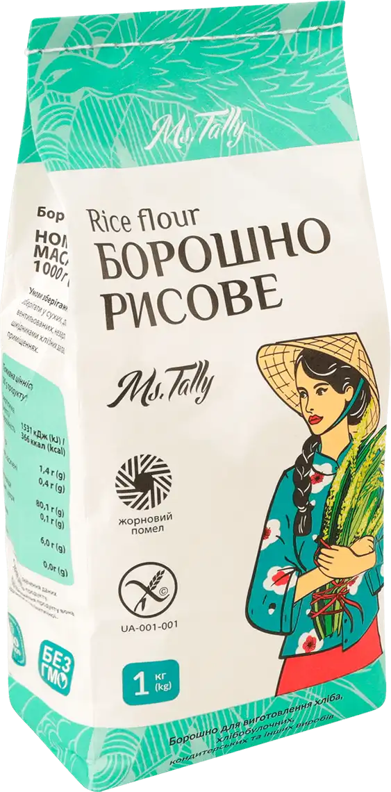 Фото 2 - Борошно рисове Ms.Tally без глютену 1 кг