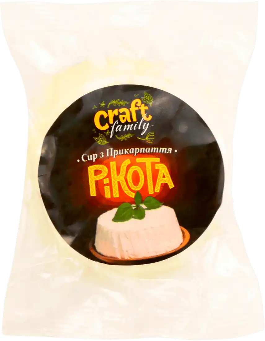 Фото 1 - Сир Craft family Рікота 16% ваговий