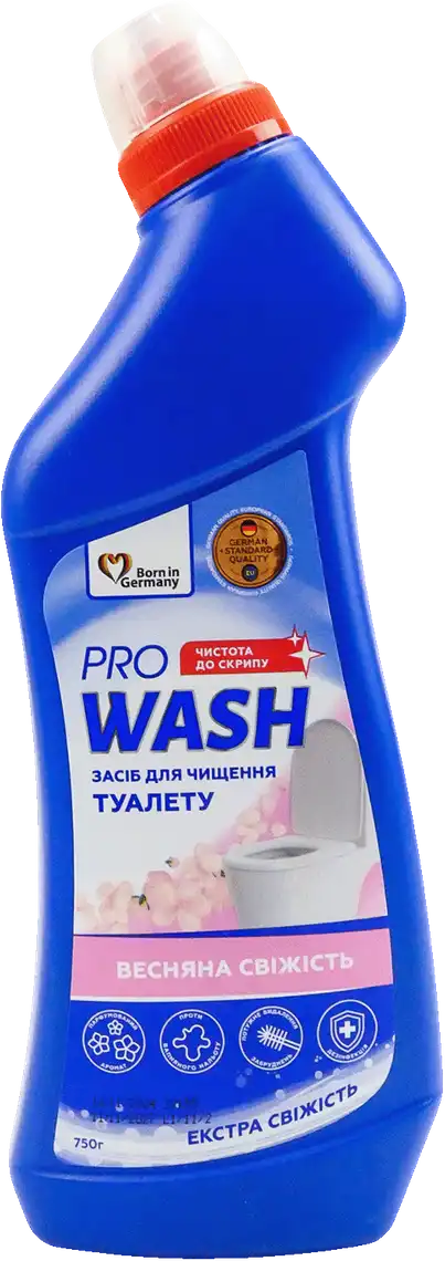 Фото 1 - Засіб для чищення унітазу Pro Wash Весняна свіжість 750 мл