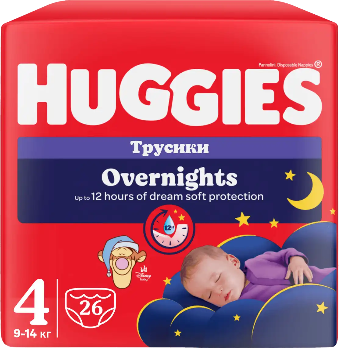 Фото 1 - Трусики-підгузки Huggies Нічні 4 на 9-14 кг 26 шт