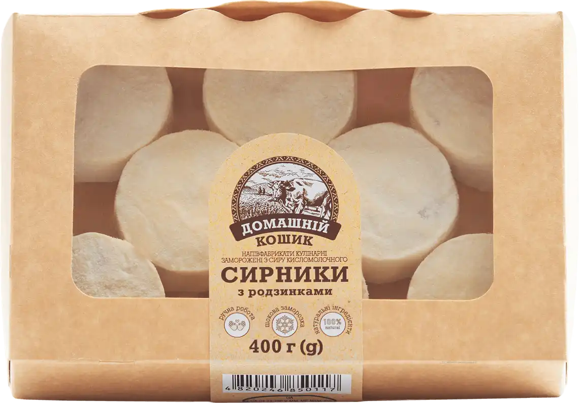Фото 1 - Сирники Домашній Кошик з родзинками 400 г