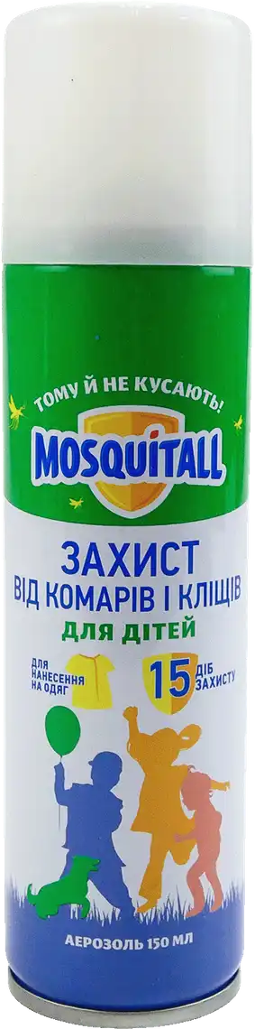 Фото 1 - Аерозоль від комарів та кліщів Mosquitall Ніжний захист для дітей 150 мл