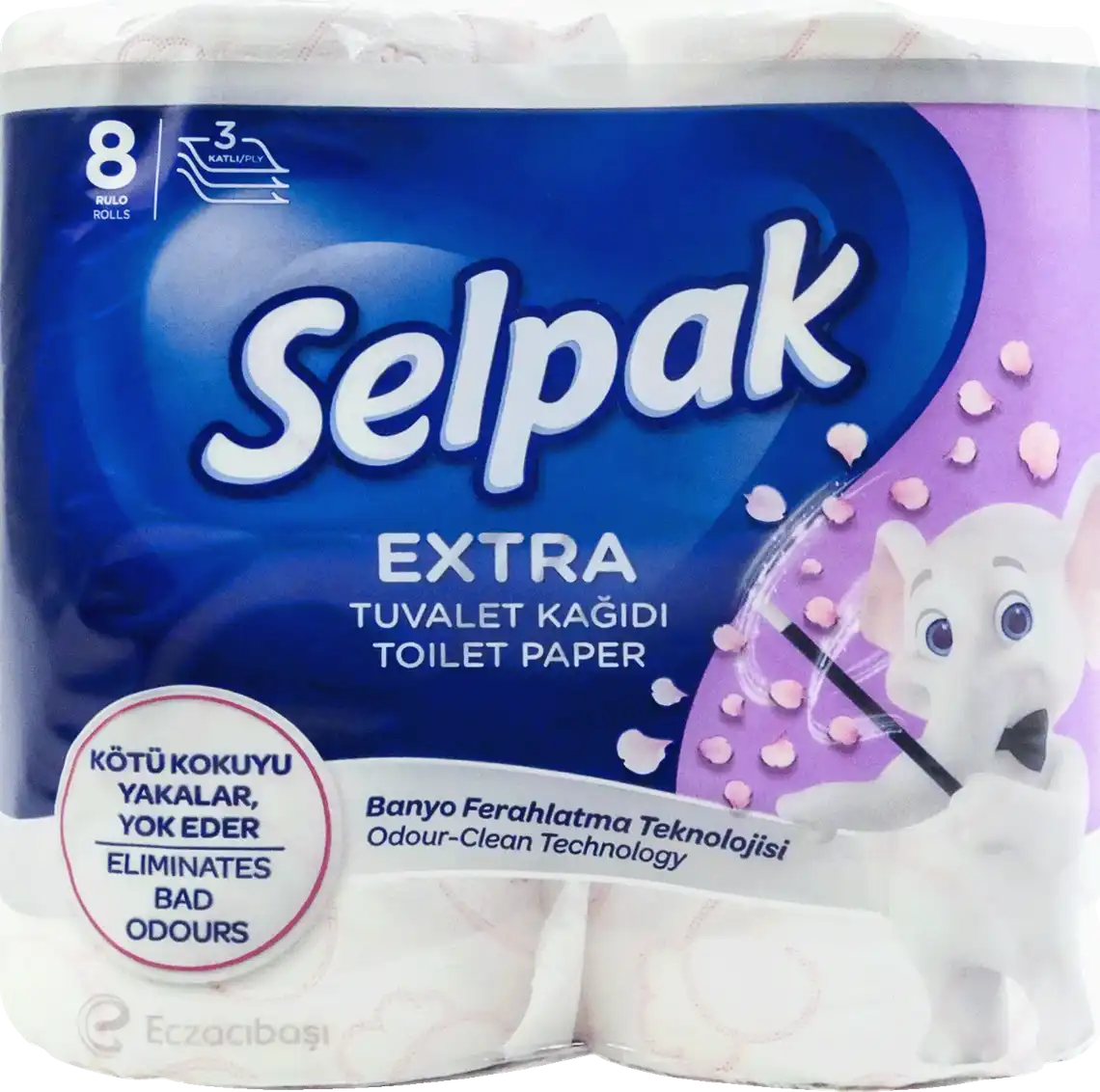 Папір туалетний Selpak Extra 3-шаровий 8 шт купити онлайн