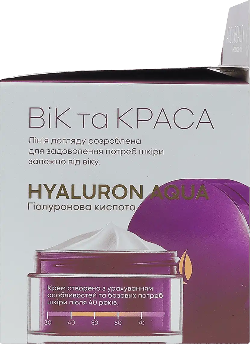 Фото 4 - Крем для обличчя Біокон Age&Beauty Hyaluron Aqua 40+ 50 мл