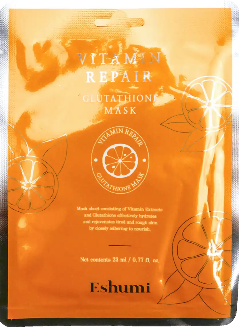 Фото 1 - Маска тканинна Eshumi Vitamin Repair Glutathione з вітаміном С для обличчя 23 мл