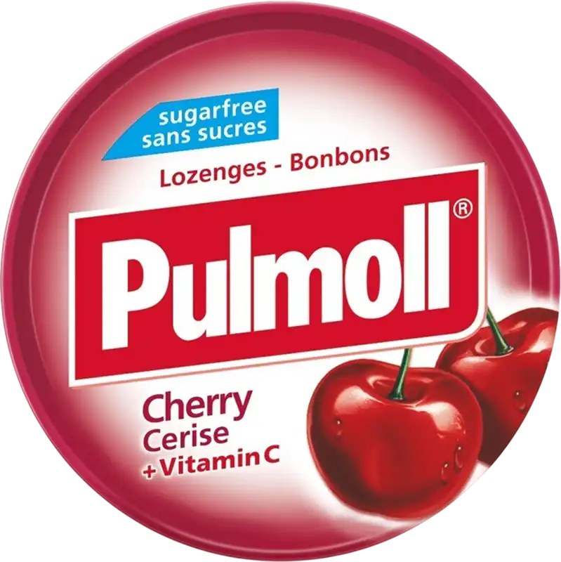 Фото 1 - Льодяники Pulmoll без цукру вишня 45 г