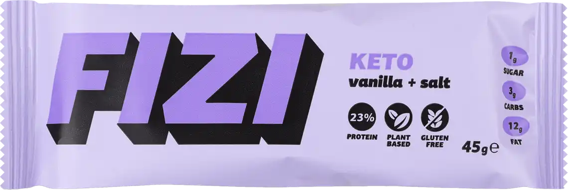 Фото 1 - Батончик Fizi Кето Vanilla and Salt без цукру 45 г