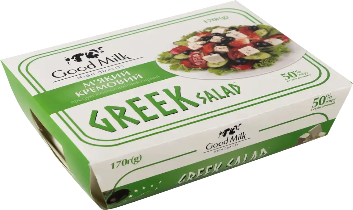 Фото 1 - Продукт сирний Good Milk Greek salad м'який молоковмісний 50% 170 г