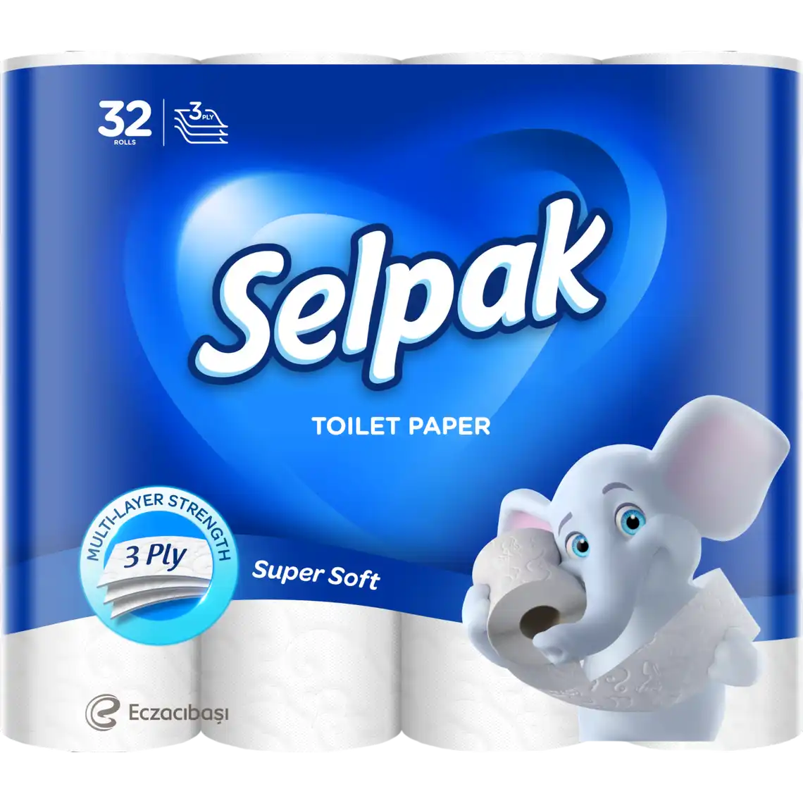 Фото 1 - Туалетний папір Selpak 3-шаровий 32 шт