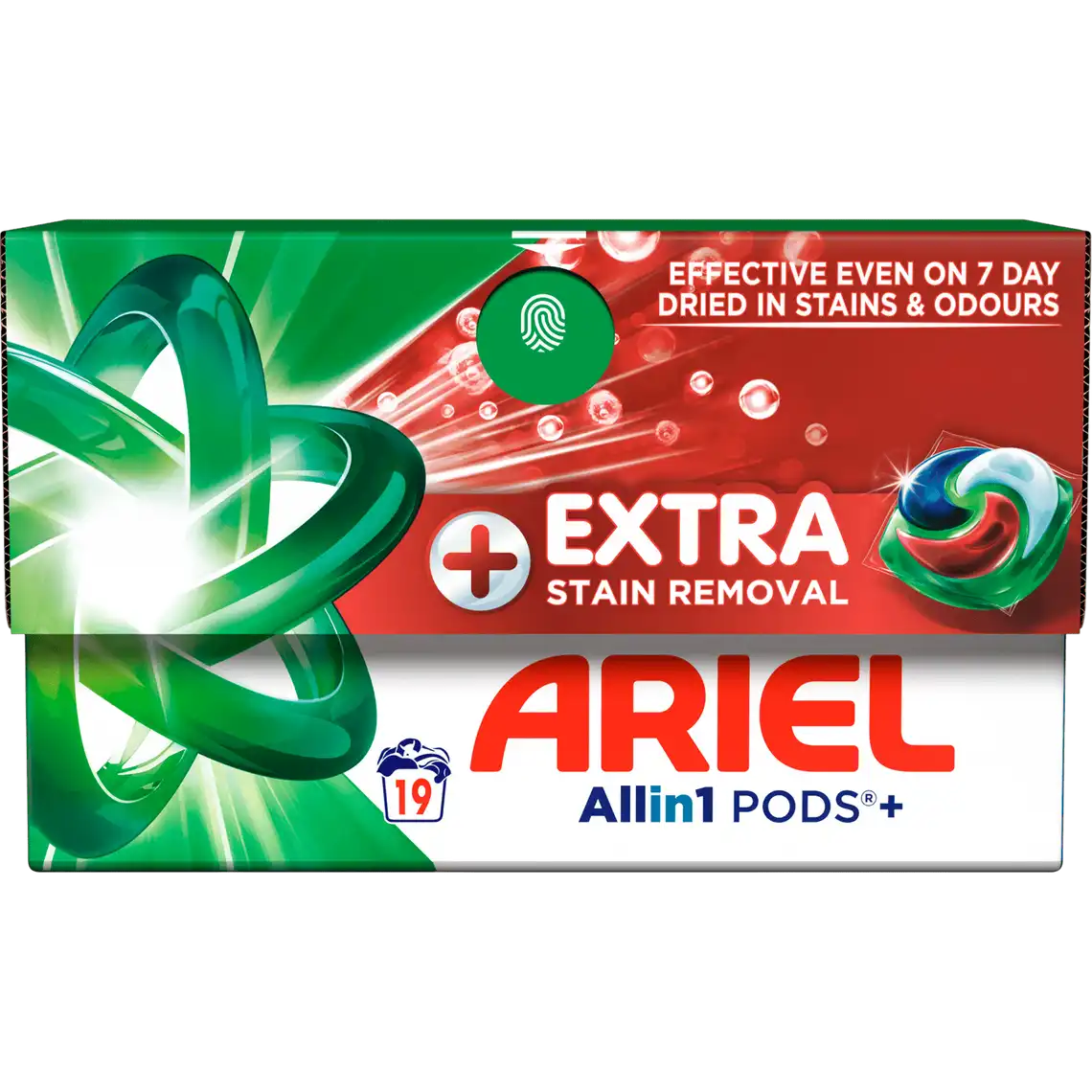 Фото 1 - Гель-капсули Ariel Pods+ All-in-1 Екстрасила очищення 19 шт
