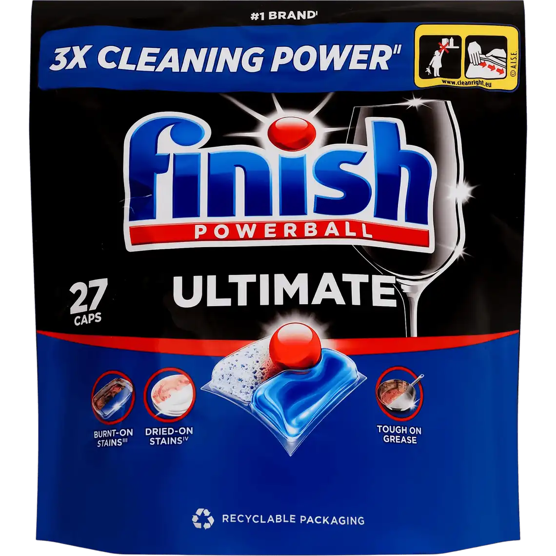 Фото 1 - Засіб для миття посуду в посудомийних машинах Finish Ultimate Fresh 27 табл