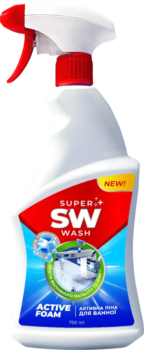 Фото 1 - Засіб мийний для ванної кімнати Super Wash Активна піна 750 мл