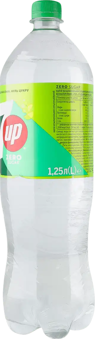 Фото 2 - Напій 7Up Zero Sugar сильногазований 1.25 л