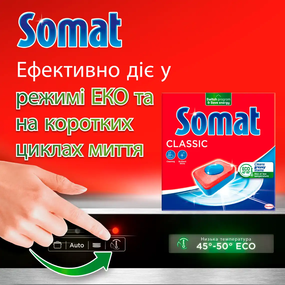 Фото 7 - Таблетки для посудомийної машини Somat Classic Duo 95+95 шт