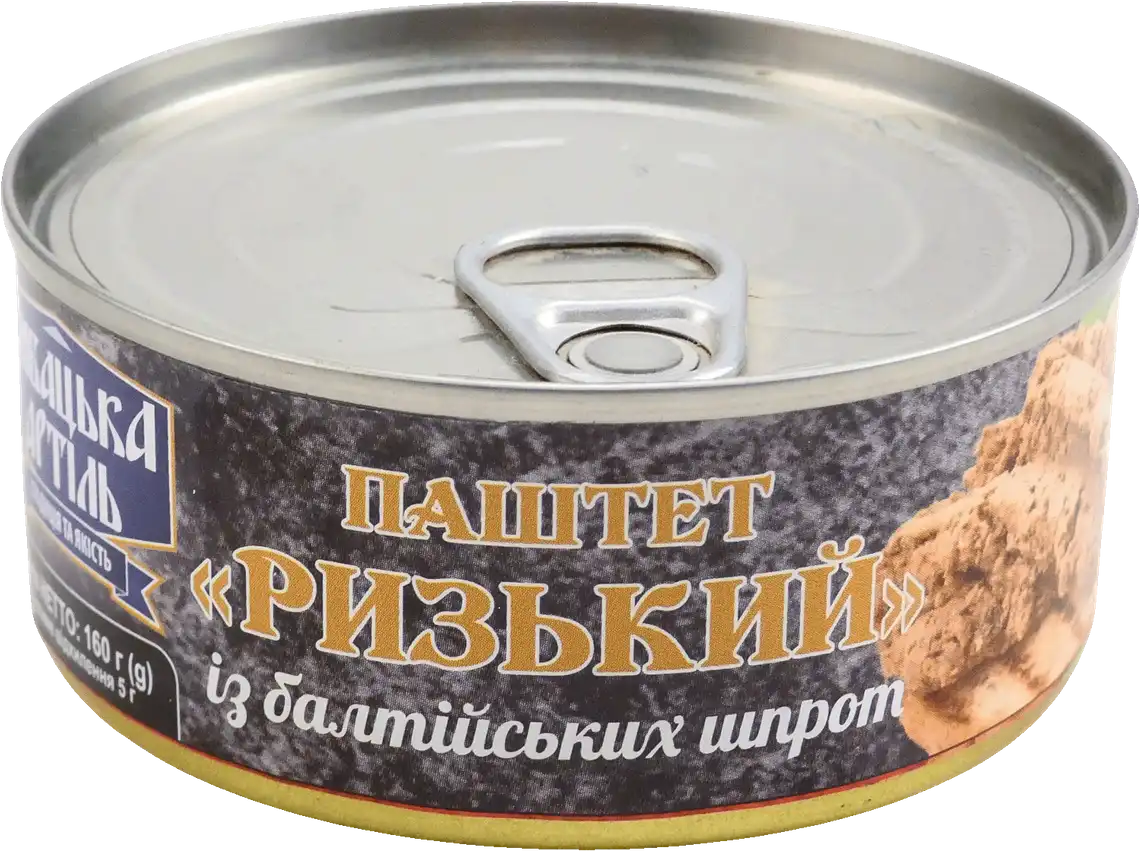 Фото 1 - Паштет Рибацька Артіль Ризький із балтійських шпрот 160 г
