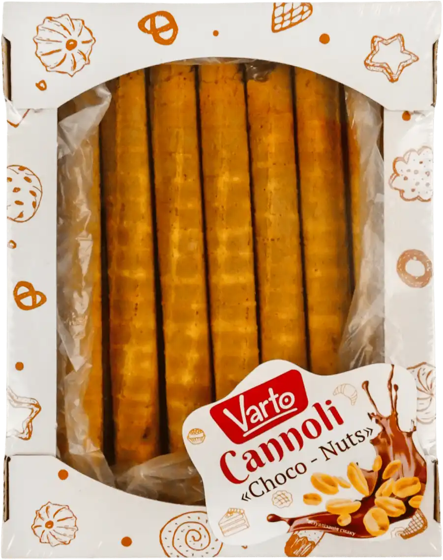 Фото 1 - Вафельні трубочки Varto Canolli Choco Nuts 300 г