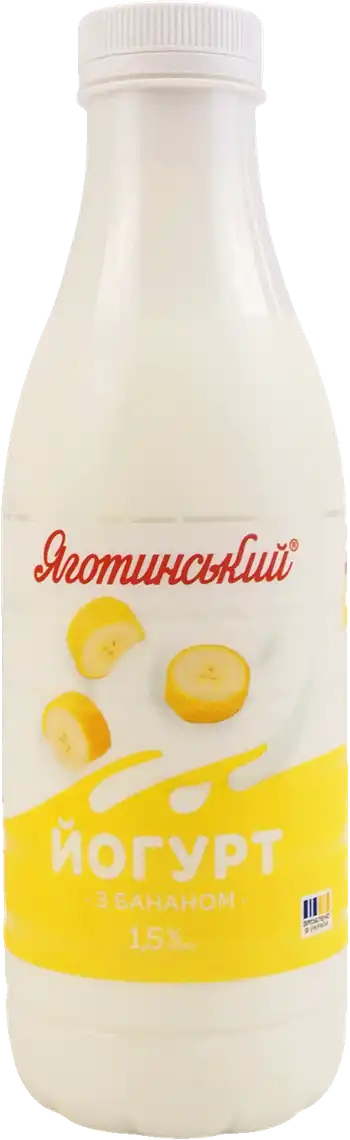 Фото 1 - Йогурт Яготинське Банан 1.5% 750 г