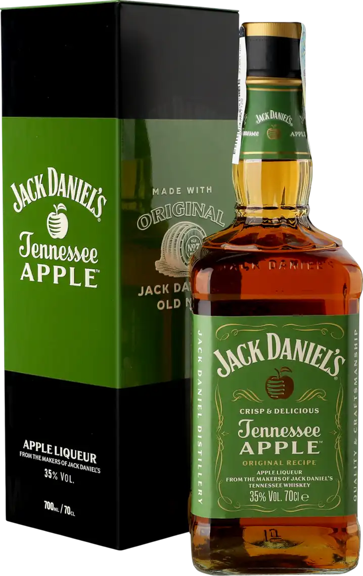 Фото 1 - Віскі-лікер Jack Daniel's Apple в металевій коробці 0.7 л
