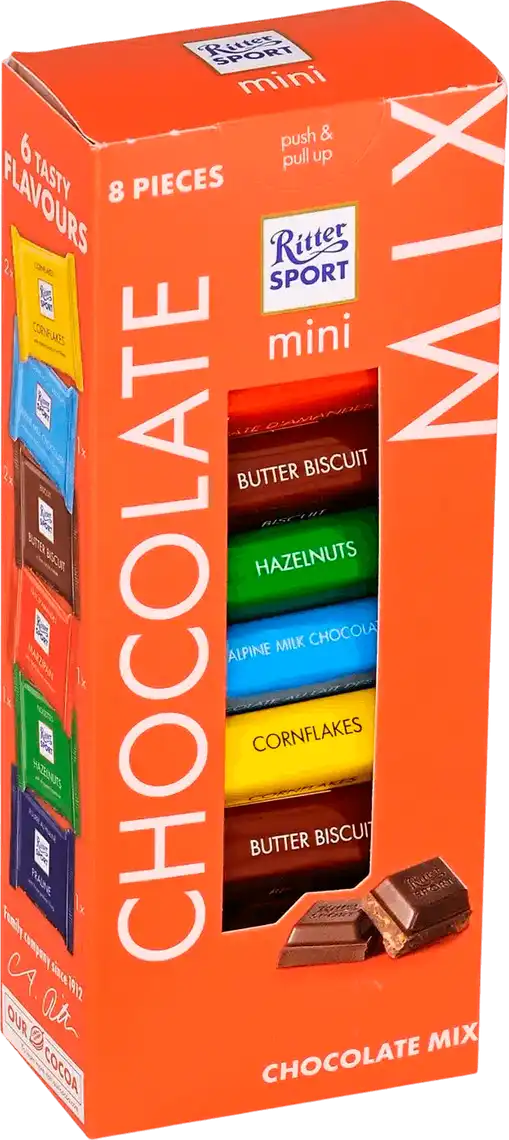 Фото 1 - Шоколад Ritter Sport Tower mix молочний 133 г