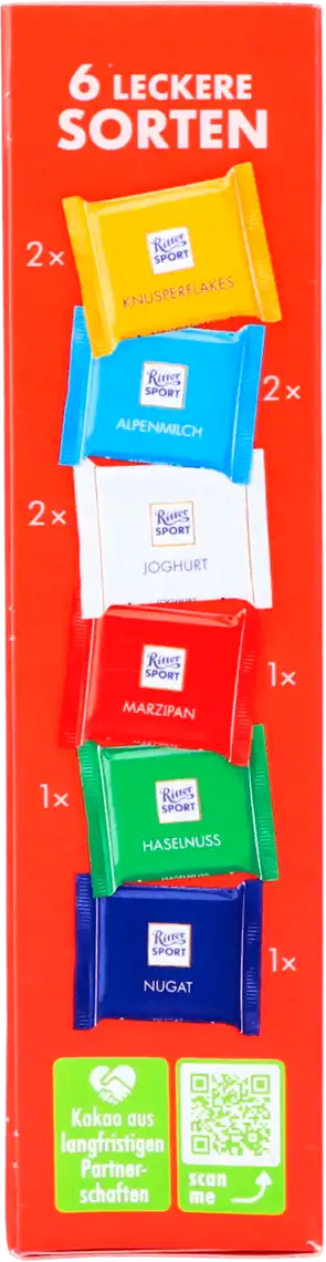 Фото 2 - Шоколад Ritter Sport Tower mix молочний 133 г