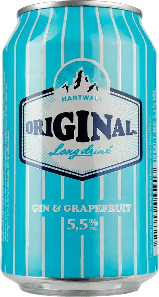 Фото 1 - Напій Hartwall Original Long Drink Gin Grapefruit слабоалкогольний 330 мл