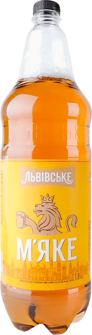 Фото 3 - Пиво Львівське М'яке 1.8 л
