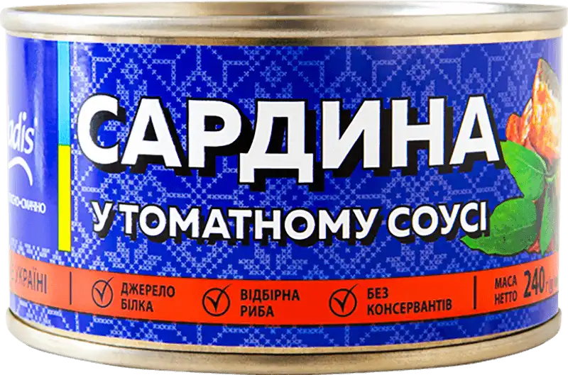 Фото 1 - Сардина Veladis в томатному соусі 240 г