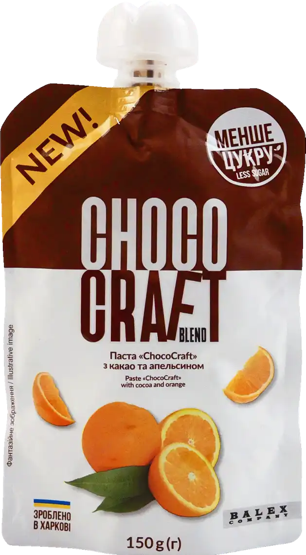 Фото 1 - Паста ChocoCraft з какао та апельсином 150 г
